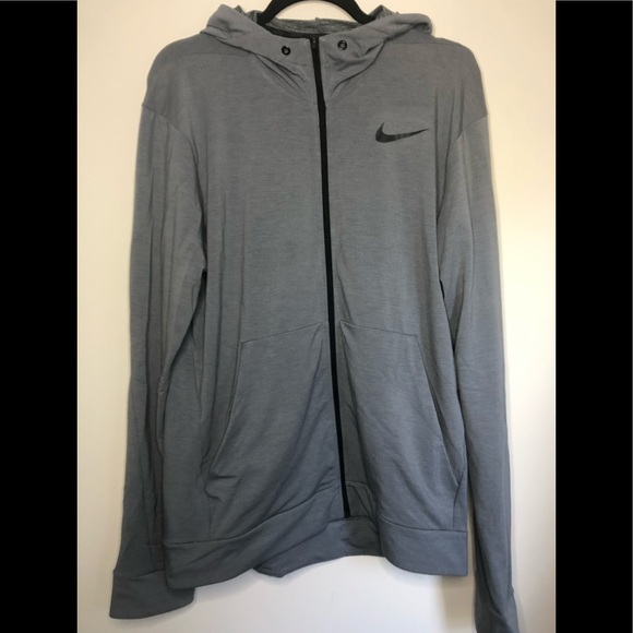 nike dri fit jacket grey
